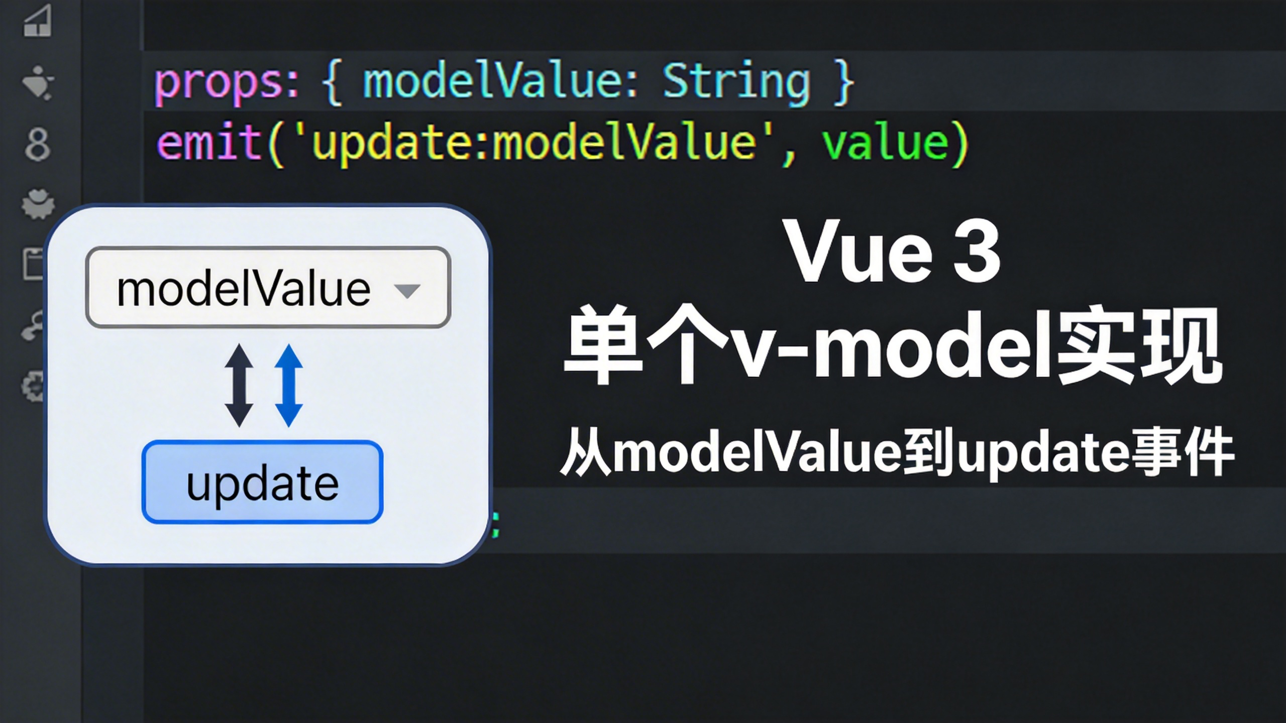 Vue 3 组件 v-model 完全指南（二）：单个 v-model 基础实现——modelValue 与事件机制详解
